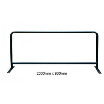 2m x 0.93m - Black Round Tube Cafe Wind Barrier Frame